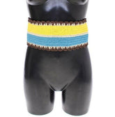 Dolce & Gabbana Yellow Striped Wide Waist Raffia Belt -   -  Dolce & Gabbana.